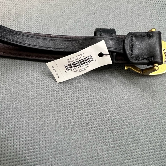 NWT Coach Signature Buckle Leather Belt, 18 Mm Sz M - Picture 3 of 5